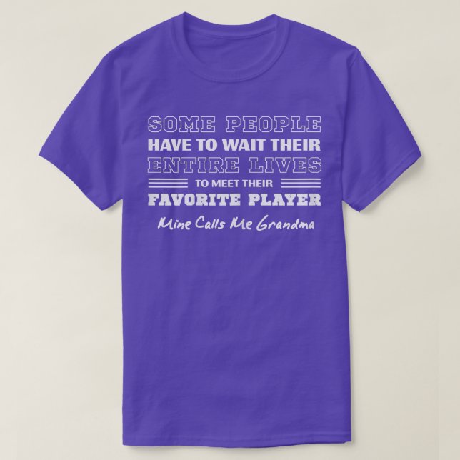 Womens My Favourite Player Calls Me Grandma Funny  T-Shirt (Design Front)