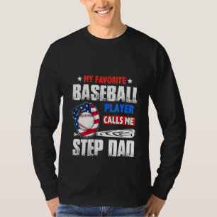 Womens My Favourite Player Calls Me Step Dad Fathe T-Shirt