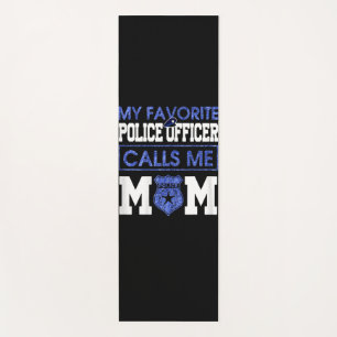 Womens My Favourite Police Officer Calls Me Mum Yoga Mat