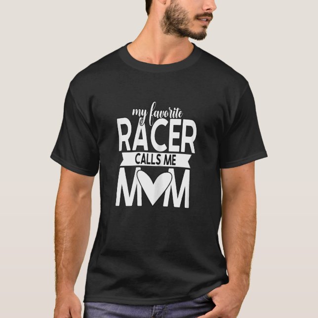 Womens My Favourite Racer Calls Me Mum Motocross D T-Shirt (Front)