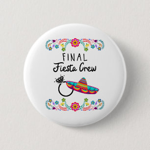 Womens My Final Fiesta Bride Bachelorette Party Pi 6 Cm Round Badge