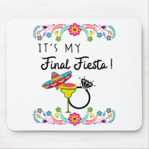 Womens My Final Fiesta Bride Bachelorette Party Pi Mouse Pad