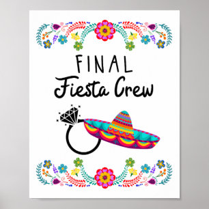 Womens My Final Fiesta Bride Bachelorette Party Pi Poster