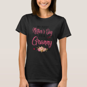 Womens My First Mother's Day As A Granny Best Gran T-Shirt