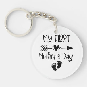 Womens My First Mother's Day For New Mum Pregnancy Key Ring