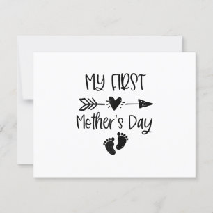 Womens My First Mother's Day For New Mum Pregnancy RSVP Card