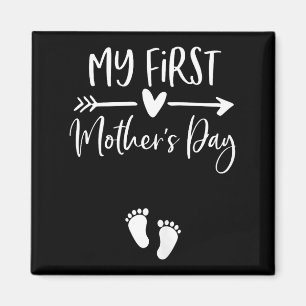 Womens my first mothers day pregnancy announcemen magnet
