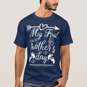 Womens My First Mother's Day Pregnancy Announcemen T-Shirt