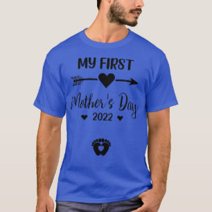 Womens My First Mothers Day Pregnancy Announcement T-Shirt