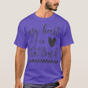 Womens My Heart Is On That Track  Motocross BMX T-Shirt