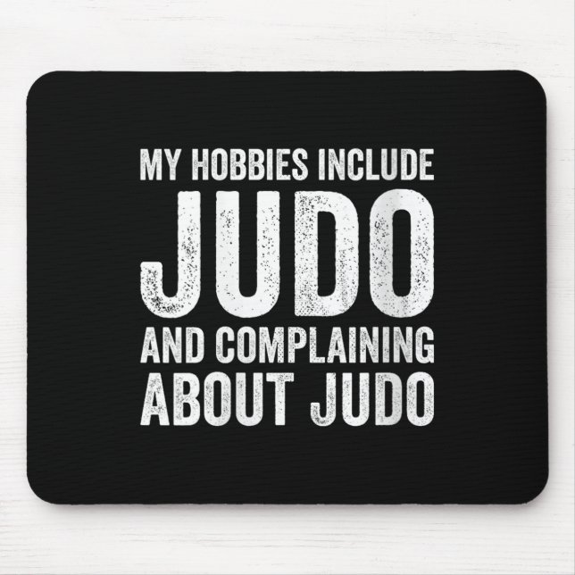 Womens My Hobbies Include Judo Funny Judoka V-neck Mouse Pad (Front)