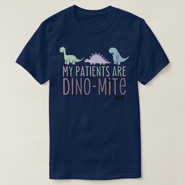 Womens My Patients Are Dinomite NICU VNeck  T-Shirt (Design Front)
