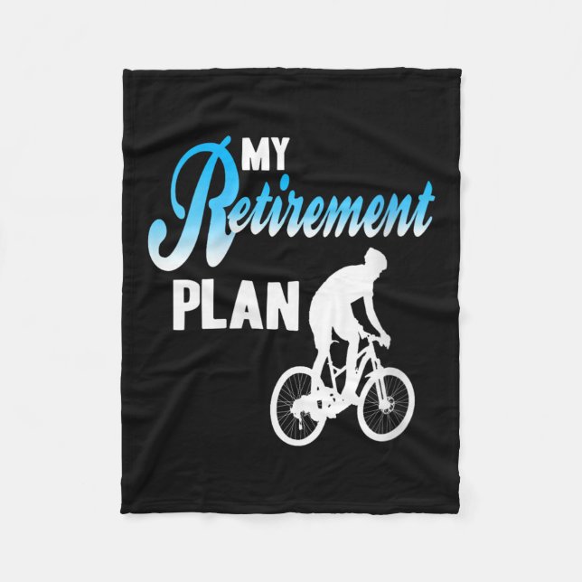 Womens My Retirement Plan Funny Cycling Humour Act Fleece Blanket (Front)