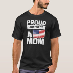Womens My Son Daughter Soldier Proud Mum Flag Grap T-Shirt
