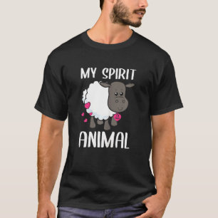 Womens My Spirit Animal Sheep I Love Mum Necklace  T-Shirt