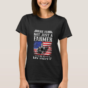 Womens My Uncle Is A Farmer Patriotic Proud Farmer T-Shirt