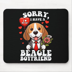 Women's My Valentine Has Paws Valentine Hearts Bea Mouse Pad