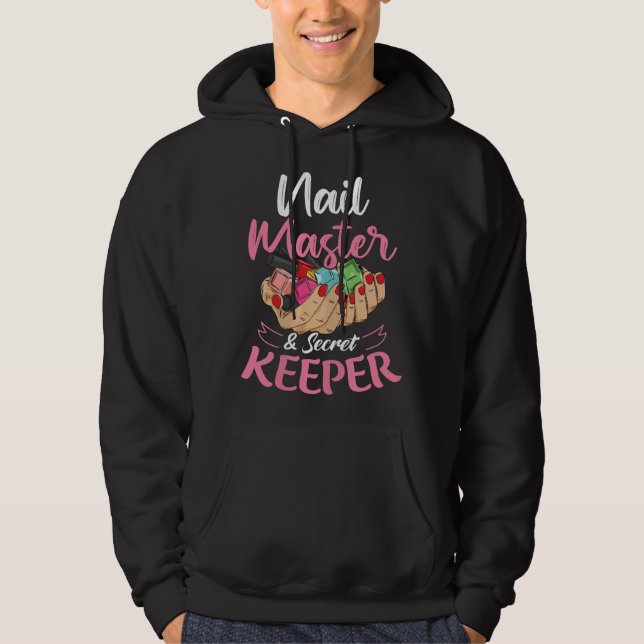 Womens Nail Tech for a Manicurist  Hoodie (Front)