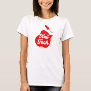 Womens Nail Technician Nails Tech Pedicure Beauty  T-Shirt