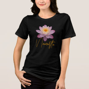 Womens Namaste Lotus Flower Tri-Blend Shirt