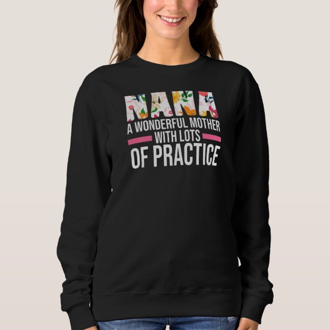 Womens Nana A Wonderful Mother Grandma Sweatshirt (Front)