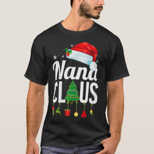 Womens Nana Claus Christmas Matching Family Pajama T-Shirt