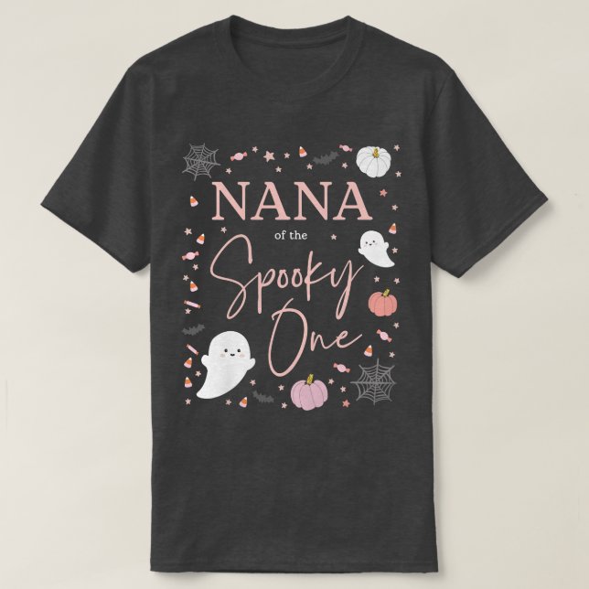 Womens Nana of the Spooky One Girl First Birthday  T-Shirt (Design Front)