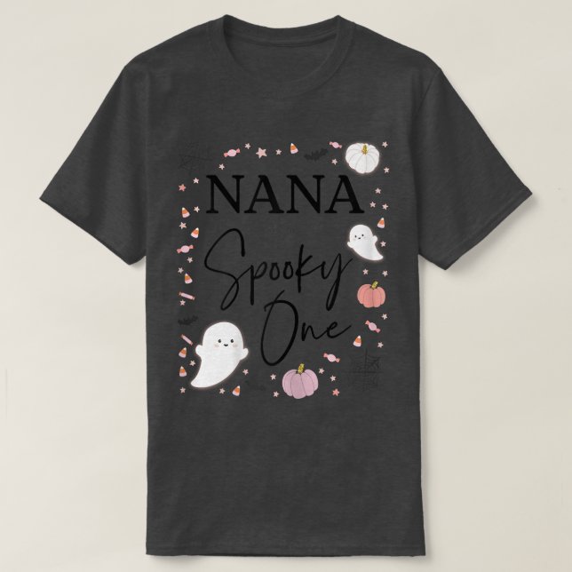 Womens Nana of the Spooky One Girl First Birthday  T-Shirt (Design Front)