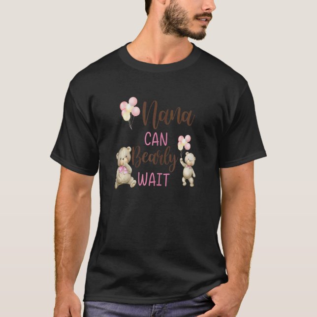 Womens Nana We Can Bearly Wait Gender Neutral Baby T-Shirt (Front)