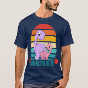 Womens Nanasaurus Mothers Day Cute Dinosaur Grandm T-Shirt