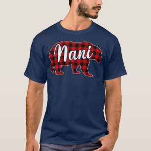 Womens Nani Bear Shirt Christmas Red Plaid Family