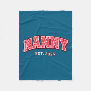 Women's Nanny Est Heart Pattern Artwork Fleece Blanket