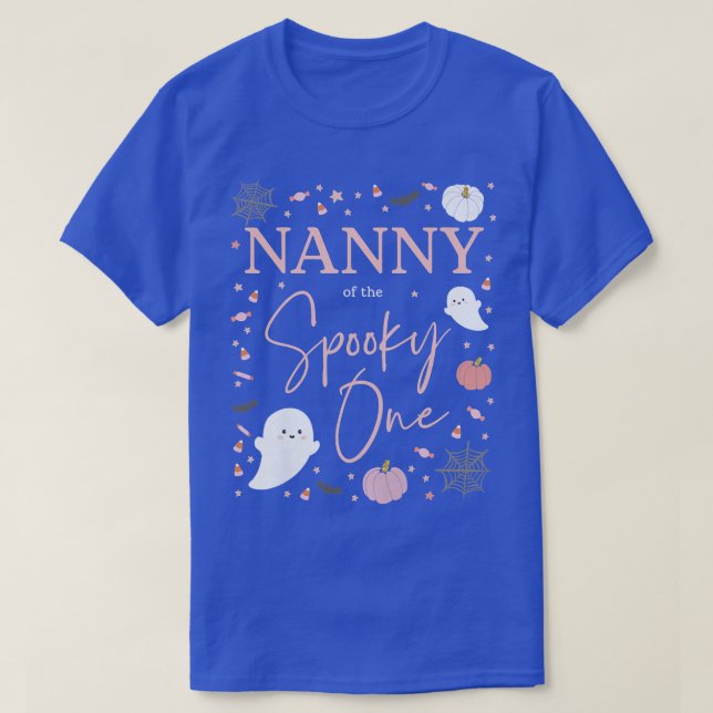 Womens Nanny of the Spooky One Girl First Birthday T-Shirt (Design Front)