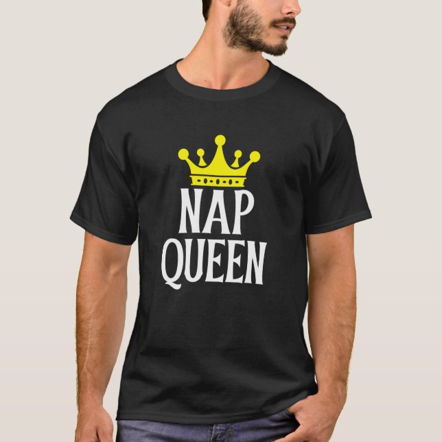 Women's Nap Queen Pajama Sleepwear Crown Sleep Lov T-Shirt (Front)