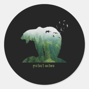 Womens Nature Protection Environmental Protection Classic Round Sticker