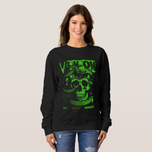 Women's Neon Venom Skull Hoodie - Radioactive