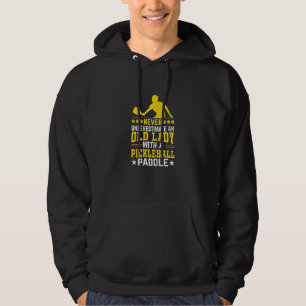 Womens Never Underestimate An Old Lady With A Pick Hoodie