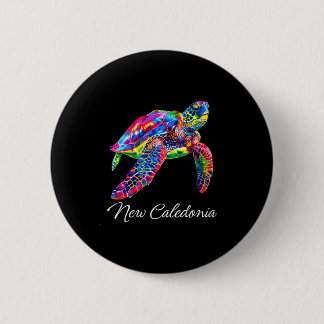 Womens New Caledonia V-neck  6 Cm Round Badge