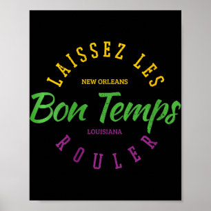 Womens New Orleans Louisiana Mardi Gras Usa Souven Poster