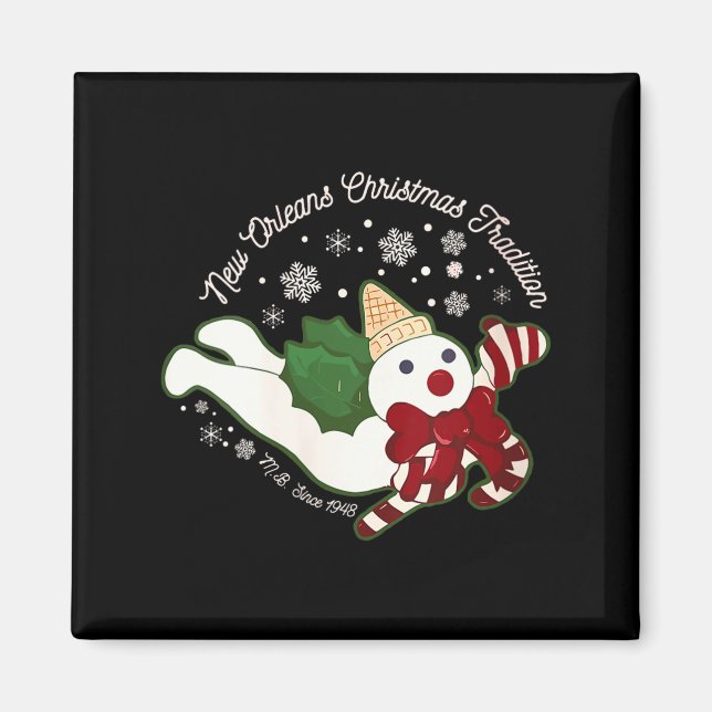 Womens New Orleans Mr Bingle Christmas Tradition S Magnet (Front)