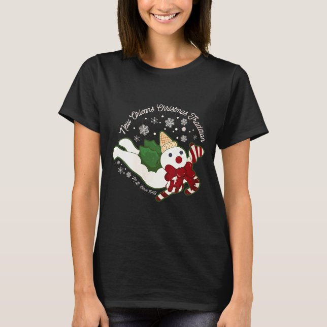 Womens New Orleans Mr Bingle Christmas Tradition S T-Shirt (Front)