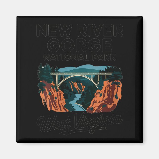 Womens New River Gorge West Virginia National Park Magnet (Front)