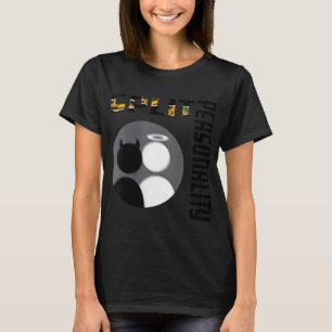 Womens New Split Ity Cool Angel Devil V-neck T-Shirt