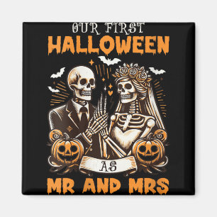 Womens New Wife And Husband Our First Halloween As Magnet