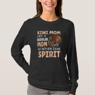 Womens New Zealand Kiwi Bird Quote For A Kiwi Mum T-Shirt