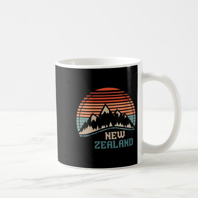 Womens New Zealand Mountain Hiking Gift New Zealan Coffee Mug (Right)