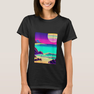 Womens Newport Beach California Parasdise Retro Vi T-Shirt