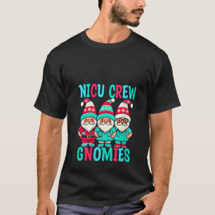 Womens NICU Crew Christmas Gnomes Nurse Practition T-Shirt