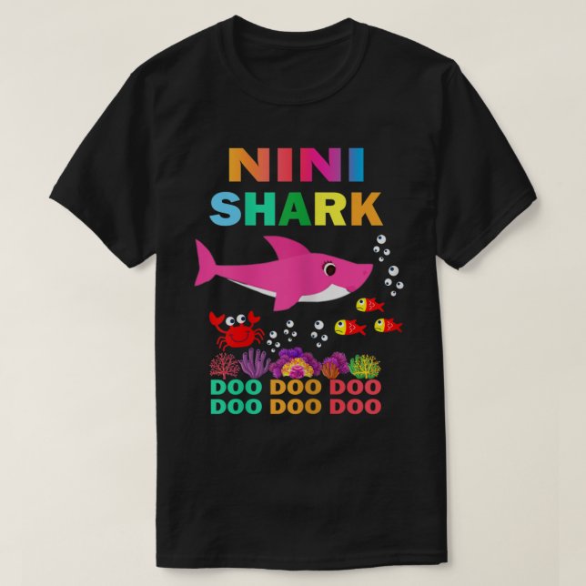 Womens Nini Shark Shirt Matching Family Mother's D (Design Front)
