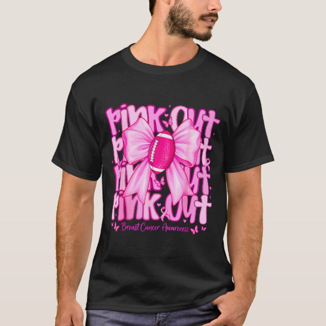 Womens Nk Out Football Tackle Breast Cancer Awaren T-Shirt (Front)